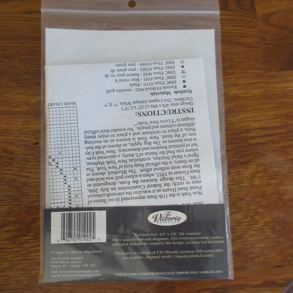 The Victoria Sampler Hearts of America Virginia Spring Stitch Kit HA #10 - Picture 2 of 2